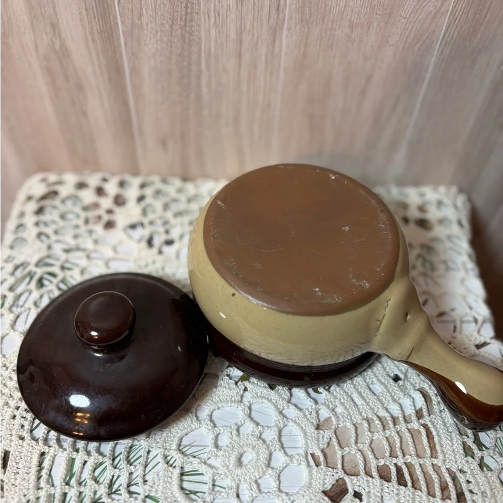 Stoneware Chili French Onion Soup Bowl with Lid And Handle